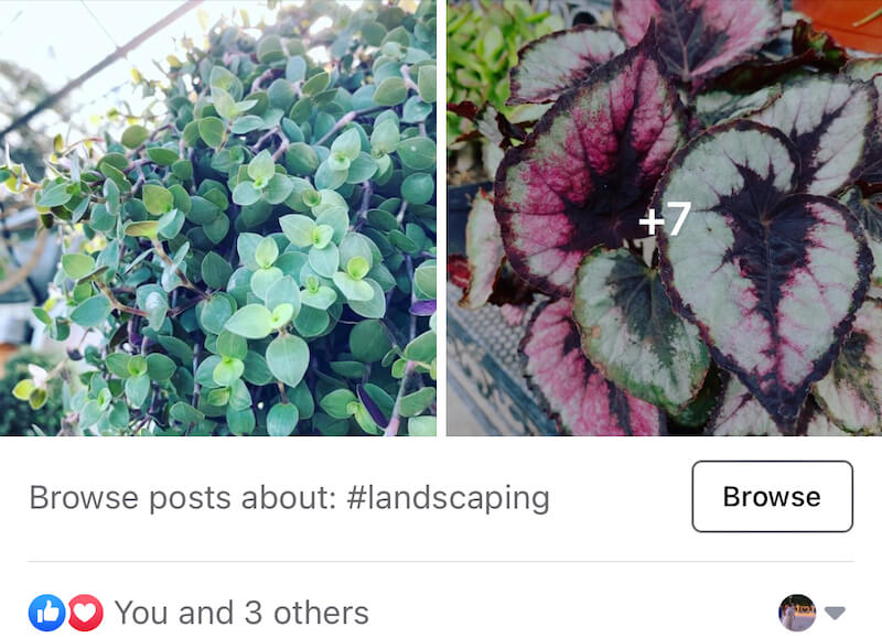 example of hashtags on facebook